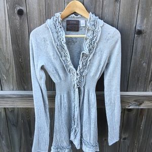 Anthropologie gray cardigan